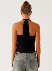 Top Halter de Fantasía - Negro