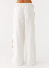 Pantalones de Lino Dalida - Marfil