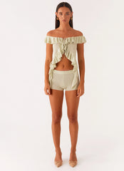 Shorts Minis de Tricô Fantasise - Menta