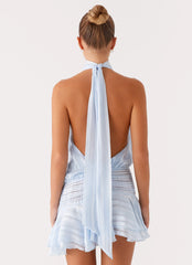 Minivestido de gasa Willow - Azul