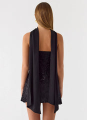 Minivestido Vision con lentejuelas - Negro