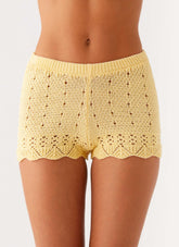Minishorts de tiro bajo Oakley - Amarillo