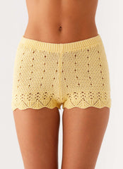 Minishorts de tiro bajo Oakley - Amarillo