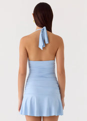 Minivestido Kanata halter - Azul