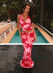 Top Halter Radiate - Rosa