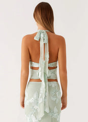 Top halter Radiate - Salvia