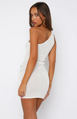 Minivestido de punto con lentejuelas Own Best Friend Blanco