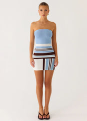 Minivestido de rayas rectas - Rayas azules