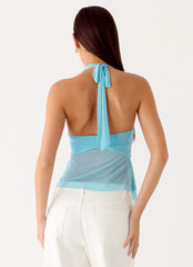 Top de malla Sunbeam - Azul