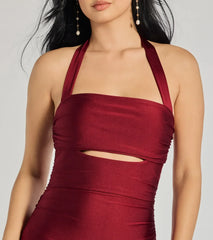 Minivestido evasé con escote halter Cut Out Cutie