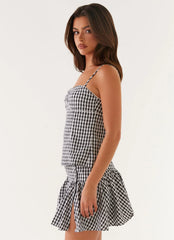 Top Bellamy - Cuadros vichy negros