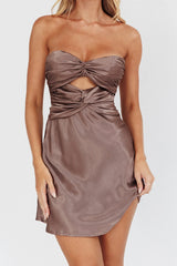 Minivestido Good Impression Double Twist Charcoal