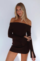 Vestido Mini de Punto Chocolate con Orientación Parental