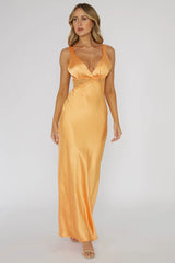 Vestido largo con encaje One Heart Mango
