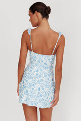 Minivestido evasé Sorbet azul