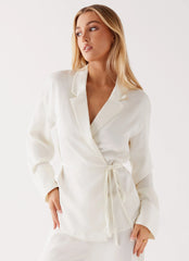 Camisa anudada Tammie - Perla