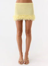 Minifalda de punto Elyssa - Limón
