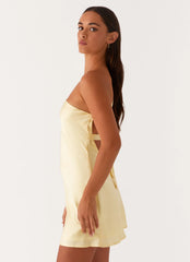 Minivestido Lights Out - Amarillo
