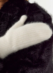 Mitones de punto Winter Blaze - Crema