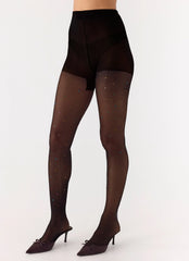 Icyln Diamonte Medias de 12 Deniers - Negro Multibrillo
