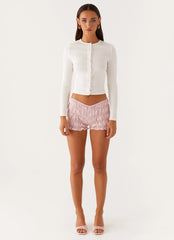 Minishorts fruncidos Girls Like Us - Rosa