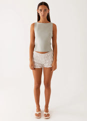 Top Cherish You com Fivela - Verde Sálvia