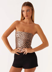 Top tubo de lentejuelas Feeling Fierce - Lentejuelas de leopardo