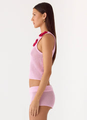 Top de crochet Sunray Shine - Rosa