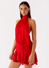 Minivestido de gasa Willow - Rojo