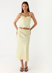 Top Breanne - Lunares amarillos