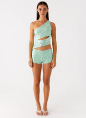 Minishorts Travis Sequin - Salvia