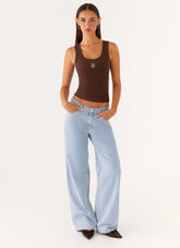 Calça Jeans Keanna de Cintura Baixa – Sky