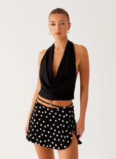 Top Ashi con cuello - Negro