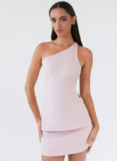 Top de un Hombro Zeina - Rosa