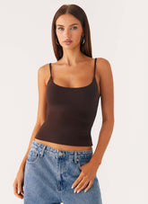 Blondie Tank Top - Chocolate