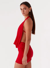 Minivestido de gasa Elysia - Rojo