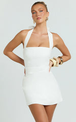 Minivestido Tamika - Minivestido de línea en blanco roto