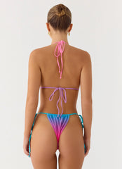 Top de bikini tipo halter Natti Shell - Disco Ombre