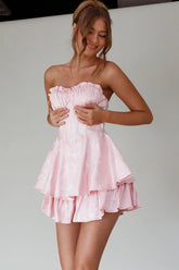 Mono rosa de busto fruncido Paris Muse