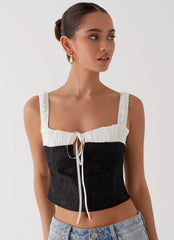 Top corsé Ryder - Negro