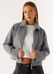Chaqueta Enzo de imitación de lana - Gris