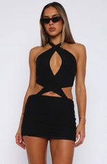 Minivestido Halter After Dark Negro
