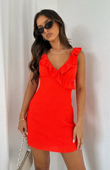 Mini Vestido Doubt It color Chilli