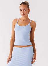 Top de tirantes Garrix Bead - Azul celeste