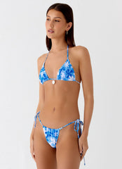 Top de bikini Natti Shell Halter - Indigo Garden