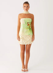 Top Blaise com Lenço - Floral Amarelo