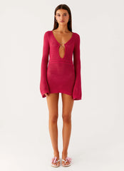 Mini vestido de ganchillo Sunriser - Rosa