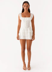 Minivestido corsé Paradise Dreams - Blanco