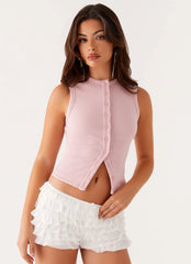 Top Blair abotonado - Rosa