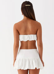 Top corto burbuja Sweet Thing - Blanco